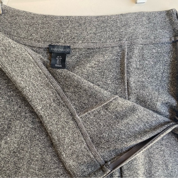 Grey Flare Cotton Side Zip Skirt Small - Picture 7 of 7
